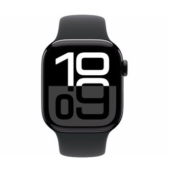 Вживаний Apple Watch Series 10 GPS 46mm Jet Black Alu. Case w. Black Sport Band - S/M (MWWP3) - фото 2
