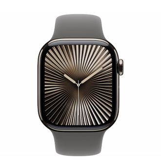 Смарт-годинник Apple Watch Series 10 GPS + Cellular 42mm Natural Titanium Case w. Stone Grey Sport Band - S/M (MWXD3) - фото 2 Смарт-годинник Apple Watch Series 10 GPS + Cellular 42mm Natural Titanium Case w. Stone Grey Sport Band - S/M (MWXD3) - фото 2