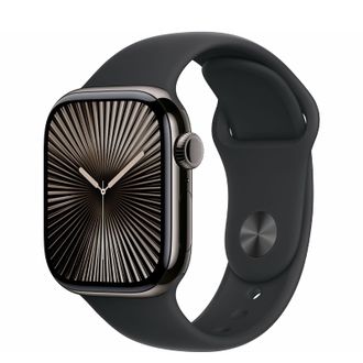 Смарт-часы Apple Watch Series 10 GPS + Cellular 42mm Slate Titanium Case w. Black Sport Band - M/L (MWXH3) - фото 1 Смарт-часы Apple Watch Series 10 GPS + Cellular 42mm Slate Titanium Case w. Black Sport Band - M/L (MWXH3) - фото 1