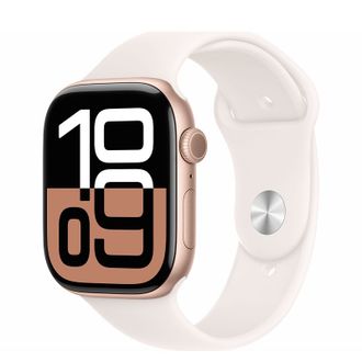 Смарт-годинник Apple Watch Series 10 GPS + Cellular 46mm Rose Gold Alu. Case w. Light Blush Sport Band - M/L (MWY73) - фото 1