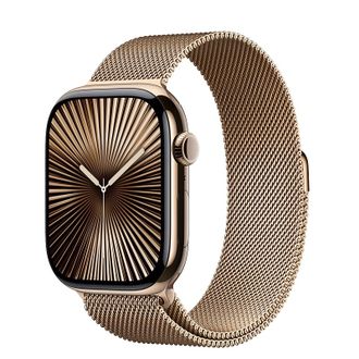 Смарт-годинник Apple Watch Series 10 GPS + Cellular 42mm Gold Titanium Case w. Gold Milanese Loop (MX083) - фото 1
