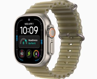 Смарт-часы Apple Watch Ultra 4 Natural Titanium Case with Translucent Kelp Ocean Band (MJCR4+MK7M4) - фото 1