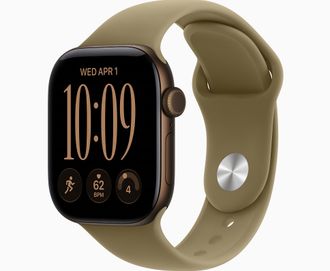 Смарт-годинник Apple Watch Series 12 GPS 42mm Dark Bronze Aluminum Case with Olive Sport Band S/M (MJEF4) - фото 1