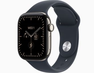 Смарт-годинник Apple Watch Series 12 GPS + Cellular 46mm Natural Titanium Case with Navy Blue Sport Band M/L (MJGN4) - фото 1