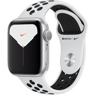 Apple Watch Series 5 Nike 40mm GPS Silver Aluminum Case with Pure Platinum/Black Nike Sport Band (MX3R2) - фото 4