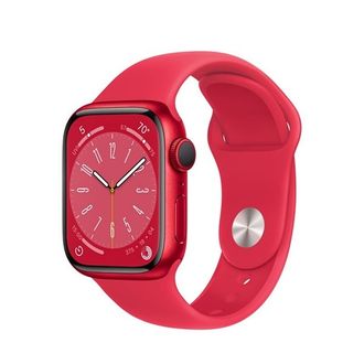 Apple Watch Series 8 GPS 41mm PRODUCT RED Aluminum Case w. PRODUCT RED S. Band - M/L (MNUH3) - фото 1