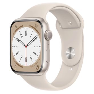 Apple Watch Series 8 GPS 45mm Starlight Aluminium Case w. Starlight S. Band - S/M (MNUP3) - фото 1 Apple Watch Series 8 GPS 45mm Starlight Aluminium Case w. Starlight S. Band - S/M (MNUP3) - фото 1