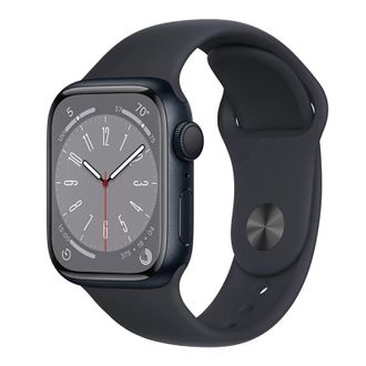 Apple Watch Series 8 GPS 45mm Midnight Aluminum Case w. Midnight Sport Band - M/L (MNUL3) USED  - фото 1