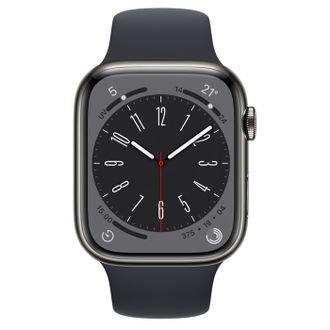 Смарт-часы Apple Watch Series 8 GPS + Cellular 45mm Graphite S. Steel Case w. Midnight S. Band (MNKU3) - фото 2 Смарт-часы Apple Watch Series 8 GPS + Cellular 45mm Graphite S. Steel Case w. Midnight S. Band (MNKU3) - фото 2