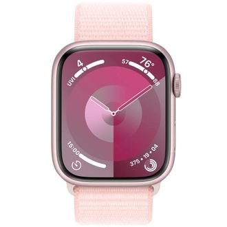 Apple Watch Series 9 GPS 41mm Pink Aluminum Case w. Light Pink S. Loop (MR953) - фото 2
