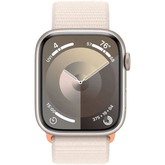 Apple Watch Series 9 GPS 41mm Starlight Aluminum Case w. Starlight S. Loop (MR8V3) - фото 2