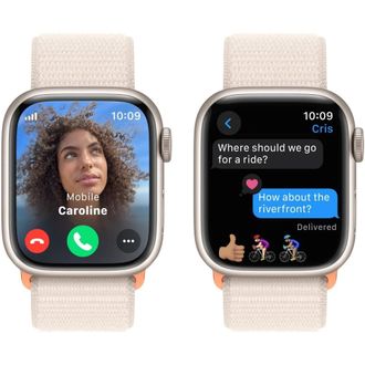 Apple Watch Series 9 GPS 41mm Starlight Aluminum Case w. Starlight S. Loop (MR8V3) - фото 3