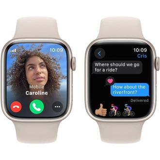 Apple Watch Series 9 GPS 41mm Starlight Aluminum Case w. Starlight Sport Band - S/M (MR8T3) Вживаний - фото 3 Apple Watch Series 9 GPS 41mm Starlight Aluminum Case w. Starlight Sport Band - S/M (MR8T3) Вживаний - фото 3