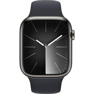Apple Watch Series 9 GPS + Cellular 41mm Graphite S. Steel Case w. Midnight Sport Band - S/M (MRJ83) - фото 2 Apple Watch Series 9 GPS + Cellular 41mm Graphite S. Steel Case w. Midnight Sport Band - S/M (MRJ83) - фото 2