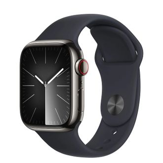 Apple Watch Series 9 GPS + Cellular 41mm Graphite S. Steel Case w. Midnight Sport Band - S/M (MRJ83) - фото 1 Apple Watch Series 9 GPS + Cellular 41mm Graphite S. Steel Case w. Midnight Sport Band - S/M (MRJ83) - фото 1