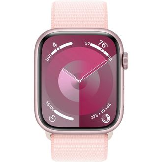 Apple Watch Series 9 GPS + Cellular 45mm Pink Alu. Case w. Light Pink Sport Loop (MRMM3) - фото 2