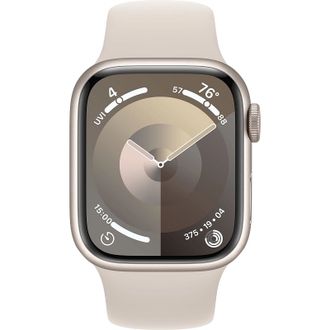 Apple Watch Series 9 GPS + Cellular 45mm Starlight Alu. Case w. Starlight Sport Band - M/L (MRM93) - фото 2