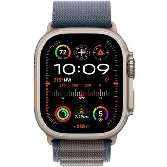 Вживаний Apple Watch Ultra 2 GPS + Cellular 49mm Titanium Case with Blue Alpine Loop - Medium (MREP3) - фото 2