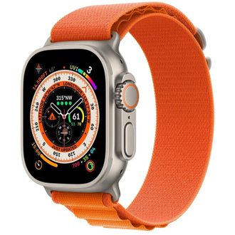 Смарт-часы Apple Watch Ultra GPS + Cellular 49mm Titanium Case with Orange Alpine Loop - Large (MQEV3/MQFM3) - фото 1 Смарт-часы Apple Watch Ultra GPS + Cellular 49mm Titanium Case with Orange Alpine Loop - Large (MQEV3/MQFM3) - фото 1
