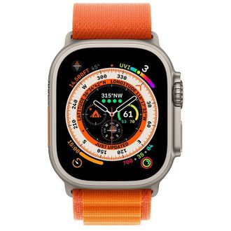 Смарт-часы Apple Watch Ultra GPS + Cellular 49mm Titanium Case with Orange Alpine Loop - Large (MQEV3/MQFM3) - фото 2 Смарт-часы Apple Watch Ultra GPS + Cellular 49mm Titanium Case with Orange Alpine Loop - Large (MQEV3/MQFM3) - фото 2