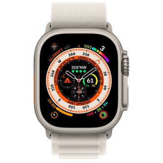 Смарт-часы Apple Watch Ultra GPS + Cellular 49mm Titanium Case with Starlight Alpine Loop - Large (MQF13/MQFT3) - фото 2 Смарт-часы Apple Watch Ultra GPS + Cellular 49mm Titanium Case with Starlight Alpine Loop - Large (MQF13/MQFT3) - фото 2
