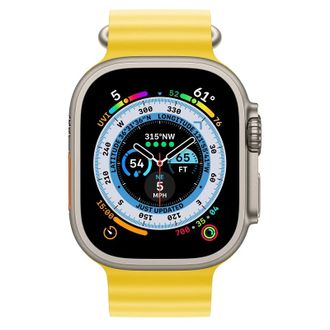 Вживаний Apple Watch Ultra GPS + Cellular 49mm Titanium Case with Yellow Ocean Band (MNH93/MNHG3) - фото 2