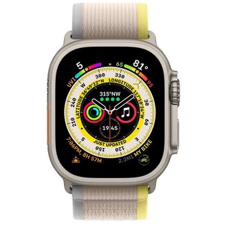 Смарт-часы Apple Watch Ultra GPS + Cellular 49mm Titanium Case with Yellow/Beige Trail Loop - S/M (MNHD3/MNHK3) - фото 2 Смарт-часы Apple Watch Ultra GPS + Cellular 49mm Titanium Case with Yellow/Beige Trail Loop - S/M (MNHD3/MNHK3) - фото 2