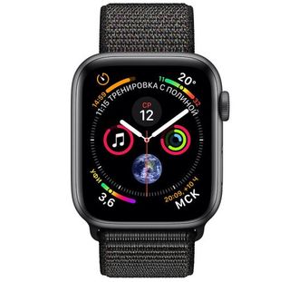 Б/У Apple Watch Series 4 44mm GPS Space Gray Aluminum Case with Black Sport Loop (MU6E2) - фото 1