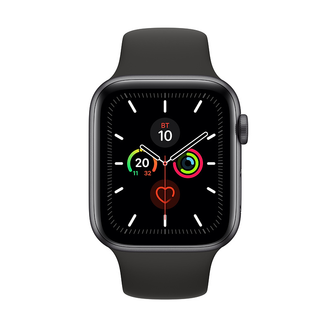 Б/У Apple Watch Series 5 44mm GPS Space Gray Aluminum Case with Black Sport Band (MWVF2) - фото 1