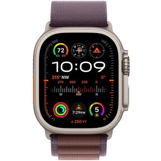 Вживаний Apple Watch Ultra 2 GPS + Cellular 49mm Titanium Case with Indigo Alpine Loop - Medium (MRET3) - фото 2