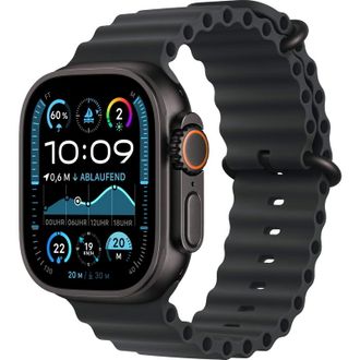 Apple Watch Ultra 2 2024 GPS + Cellular 49mm Black Titanium Case with Black Ocean Band (MX4P3) - фото 1 Apple Watch Ultra 2 2024 GPS + Cellular 49mm Black Titanium Case with Black Ocean Band (MX4P3) - фото 1