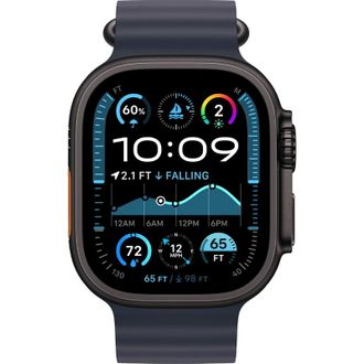 Apple Watch Ultra 2 2024 GPS + Cellular 49mm Black Titanium Case with Navy Ocean Band (MYTC3+MYPA3) - фото 2