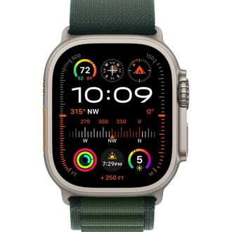 Apple Watch Ultra 2 2024 GPS + Cellular 49mm Natural Titanium Case with Dark Green Alpine Loop - Large (MYT33+MXMW3) - фото 2 Apple Watch Ultra 2 2024 GPS + Cellular 49mm Natural Titanium Case with Dark Green Alpine Loop - Large (MYT33+MXMW3) - фото 2