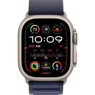 Apple Watch Ultra 2 2024 GPS + Cellular 49mm Natural Titanium Case with Navy Alpine Loop - Large (MYT33+MXN03) - фото 2