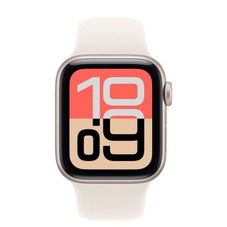 Apple Watch SE 3 GPS + Cellular 40mm Starlight Aluminum Case with Starlight Sport Band - S/M (MEP64) - фото 2
