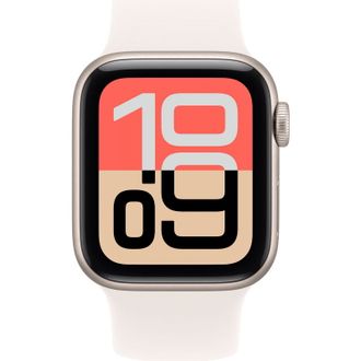Apple Watch SE 3 GPS 44mm Starlight Aluminum Case with Starlight Sport Band - M/L (MEHJ4) - фото 2