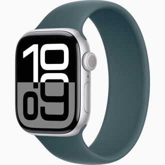 Смарт-годинник Apple Watch Series 10 GPS 46mm Silver Aluminum Case w. Lake Green  Sport Band - M/L (MWX03+MXLR3) - фото 1