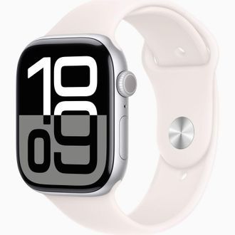 Смарт-годинник Apple Watch Series 10 GPS 46mm Silver Aluminum Case w. Light Blush Sport Band - M/L (MWX03+MXM93) - фото 1