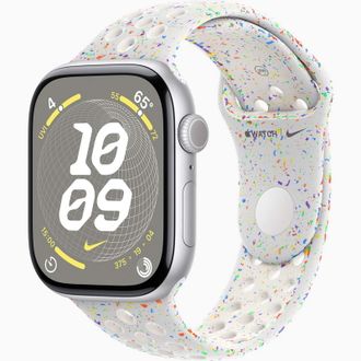 Смарт-годинник Apple Watch Series 10 GPS 46mm Silver Aluminum Case w. Pure Platinum Nike Sport Band - M/L (MWX03+MYL53) - фото 1