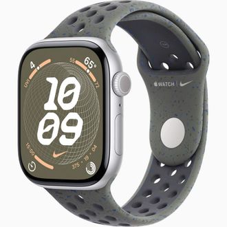 Смарт-годинник Apple Watch Series 10 GPS 46mm Silver Aluminum Case w. Cargo Khaki Nike Sport Band - M/L (MWX03+MYLE3) - фото 1
