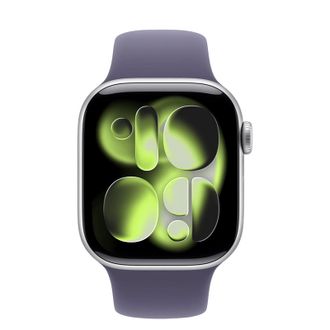 Apple Watch Series 11 GPS 42mm Silver Aluminum Case with Purple Fog Sport Band - M/L (MEU74) - фото 2 Apple Watch Series 11 GPS 42mm Silver Aluminum Case with Purple Fog Sport Band - M/L (MEU74) - фото 2