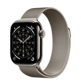 Apple Watch Series 11 GPS + Cellular 42mm Natural Titanium Case with Natural Milanese Loop (MF8P4) - фото 1