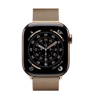 Apple Watch Series 11 GPS + Cellular 42mm Gold Titanium Case with Gold Milanese Loop (MF8Y4) - фото 2 Apple Watch Series 11 GPS + Cellular 42mm Gold Titanium Case with Gold Milanese Loop (MF8Y4) - фото 2