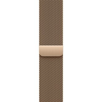 Apple Watch Series 11 GPS + Cellular 42mm Natural Titanium Case with Gold Milanese Loop (MF9H4+MGJ04) - фото 3