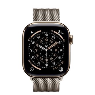 Apple Watch Series 11 GPS + Cellular 42mm Gold Titanium Case with Natural Milanese Loop (MF9M4+MGHY4) - фото 2