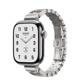 Apple Watch Hermès Series 11 GPS + Cellular 42mm Silver Titanium Case with Satiné Grand H Fin - Large (MF9P4+MGLV4) - фото 1 Apple Watch Hermès Series 11 GPS + Cellular 42mm Silver Titanium Case with Satiné Grand H Fin - Large (MF9P4+MGLV4) - фото 1