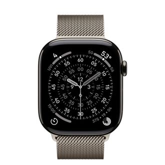 Apple Watch Series 11 GPS + Cellular 46mm Slate Titanium Case with Natural Milanese Loop - M/L (MFC14+MGJ34) - фото 2