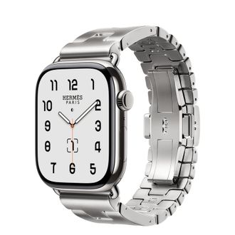 Apple Watch Hermès Series 11 GPS + Cellular 46mm Silver Titanium Case with Satiné Grand H - Medium (MFC64+MXJX3) - фото 1