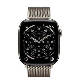 Apple Watch Series 11 GPS + Cellular 46mm Natural Titanium Case with Natural Milanese Loop - S/M (MFCY4) - фото 2