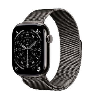 Apple Watch Series 11 GPS + Cellular 46mm Slate Titanium Case with Slate Milanese Loop - S/M (MFD34) - фото 1 Apple Watch Series 11 GPS + Cellular 46mm Slate Titanium Case with Slate Milanese Loop - S/M (MFD34) - фото 1
